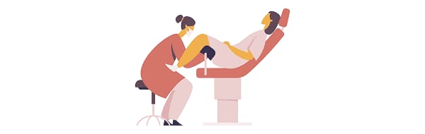 Treatment step: Medical history, pelvic floor muscle function, and vaginal/external genital condition are examined. Intravaginal disi...