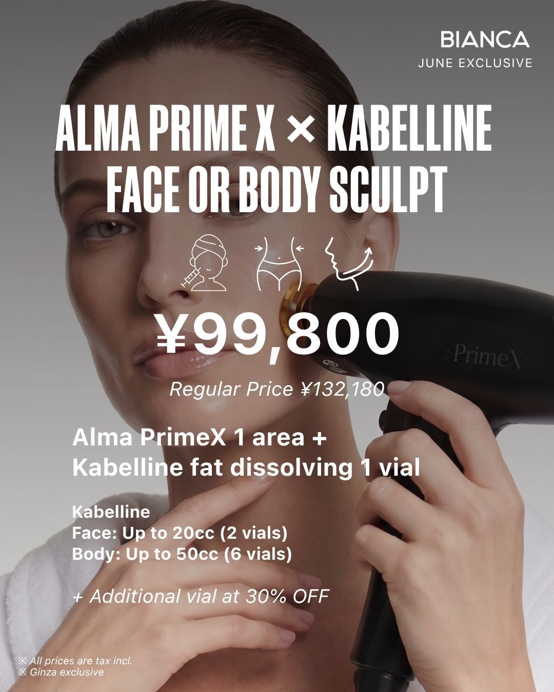 【June Exclusive】Alma Prime X × Kabelline (fat dissolving injection) for Face & Body Sculpt