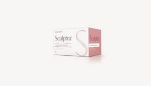 Sculptra injectable treatment product packaging