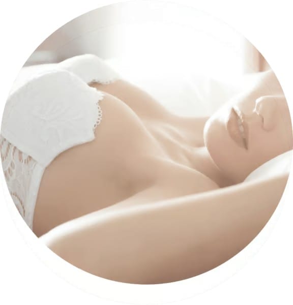 Woman with a well-shaped bust