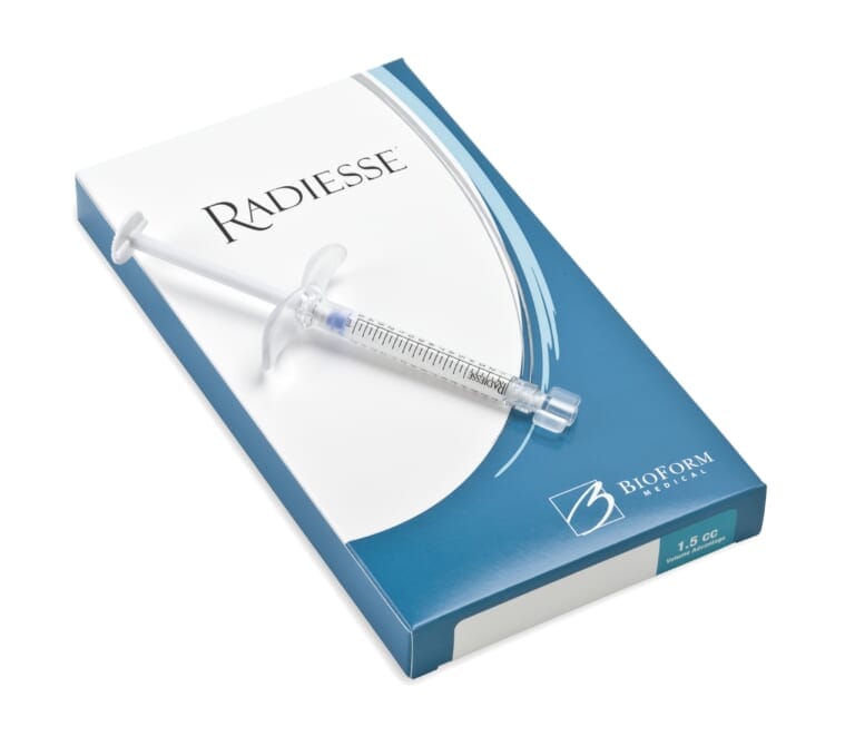 Radiesse product box and syringe