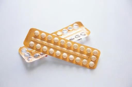Blister pack of birth control pills